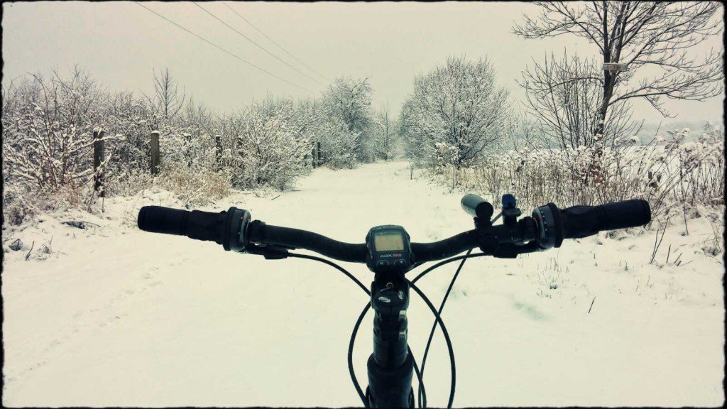 Śnieg na rowerze